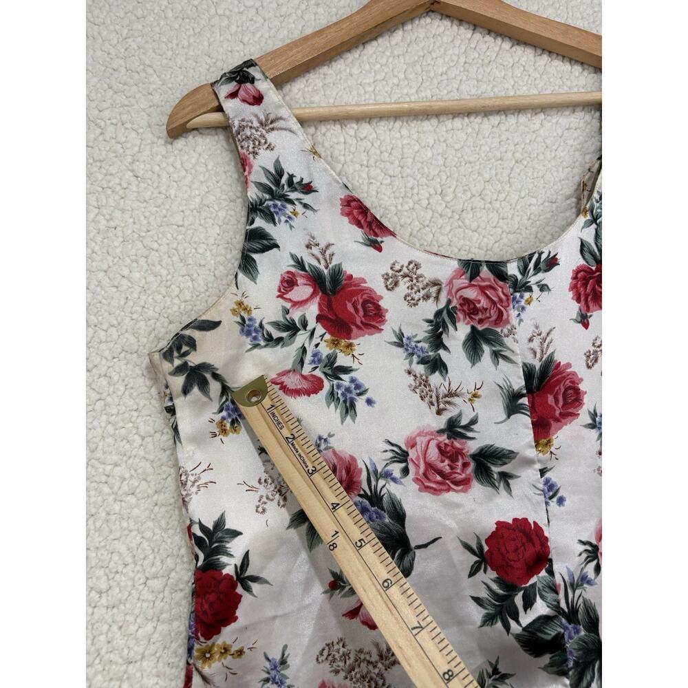 Vtg Feruccio Satin Floral Chemise Night Gown Slip Mini Dress Lingerie‎ Size M - Picture 5 of 8